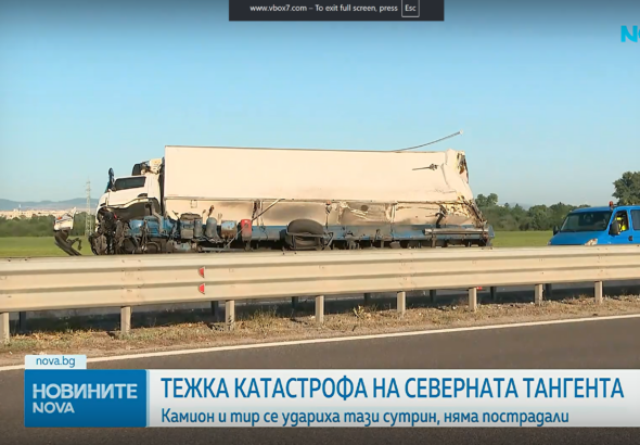 Катастрофа затвори северната скоростна тангента край София