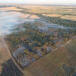 Големият пожар край Пловдив се е разгорял отново