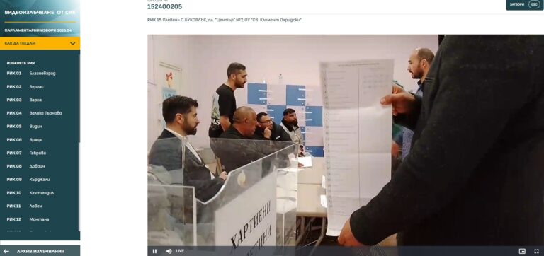 В 206 секции видеонаблюдението не е сработило