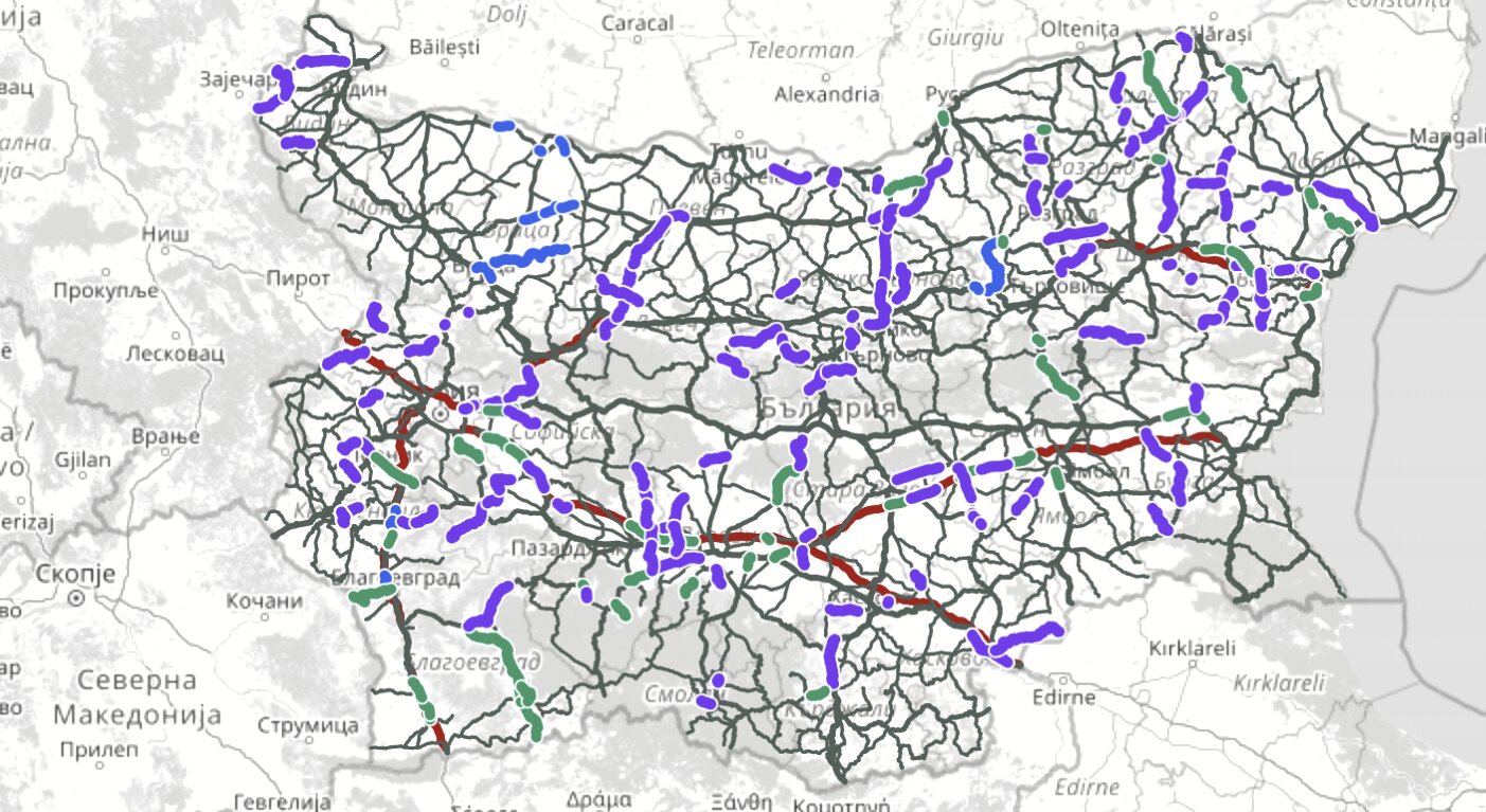 Нова интерактивна карта показва ремонтите по цялата пътна мрежа - с цени, срокове, изпълнители