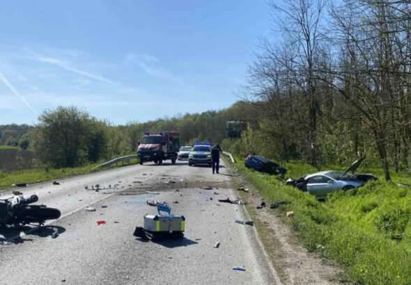 Катастрофа между два автомобила и мотор затвори пътя Русе - Варна