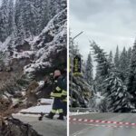 Свлачище отнесе напълно част от пътя между Смолян и Пампорово