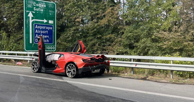Lamborghini Revuelto катастрофира тежко на изхода на Варна
