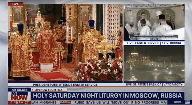 Fox News направи груб гаф, докато излъчва Великденската служба от Москва и Киев