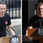 Hot podium guy, който се появява преди всяка политическа буря в Англия