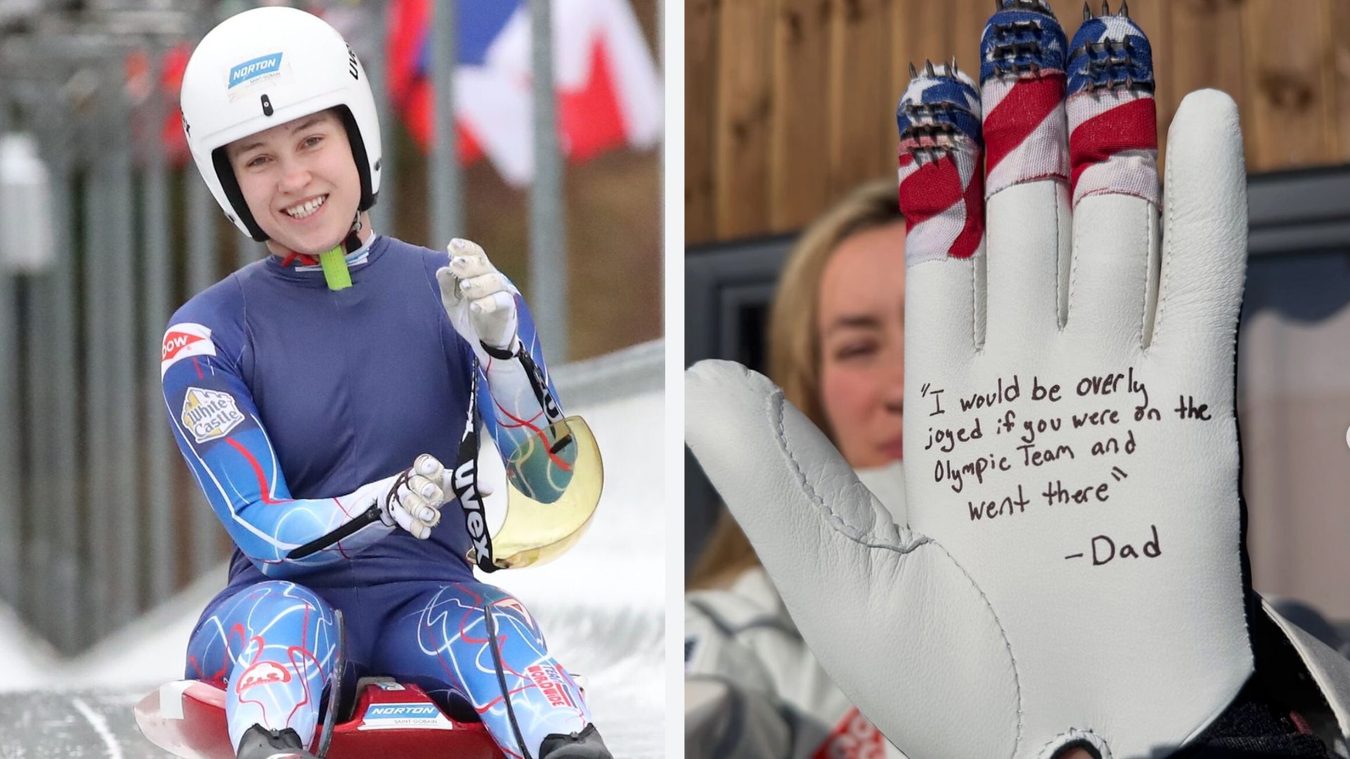 Баща ѝ не успя да я види на Олимпийските игри, но тя носи думите му на ръцете си