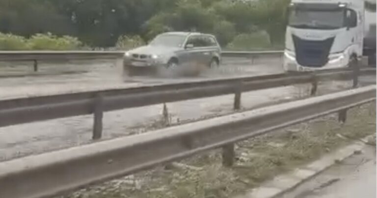 Порой затрудни движението по международния път Русе-Букурещ