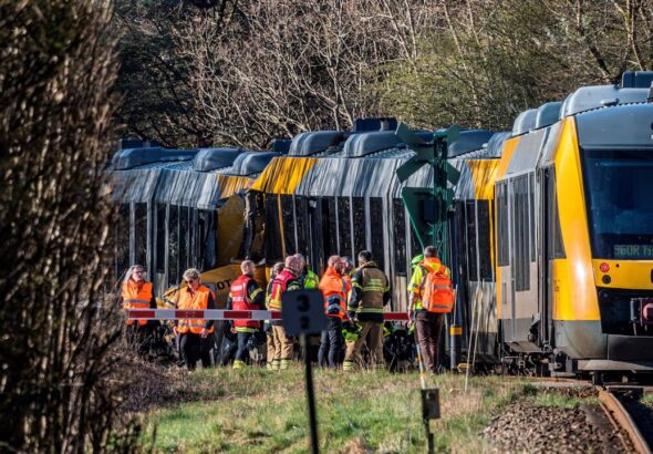 Челен сблъсък между влакове в Дания, има пострадали пътници