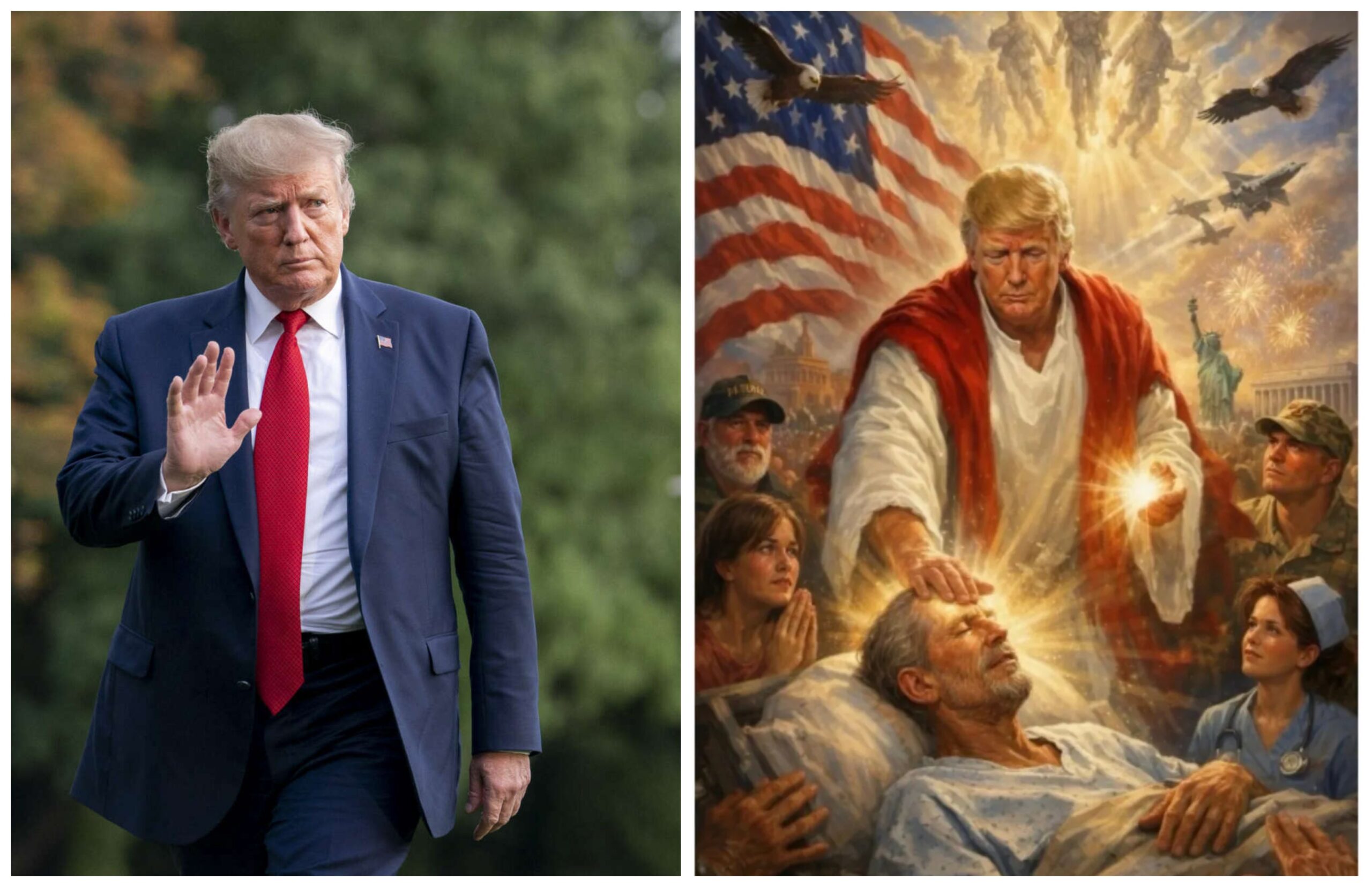 Тръмп се оправда за изтритото изображение, в което се представя за Христос